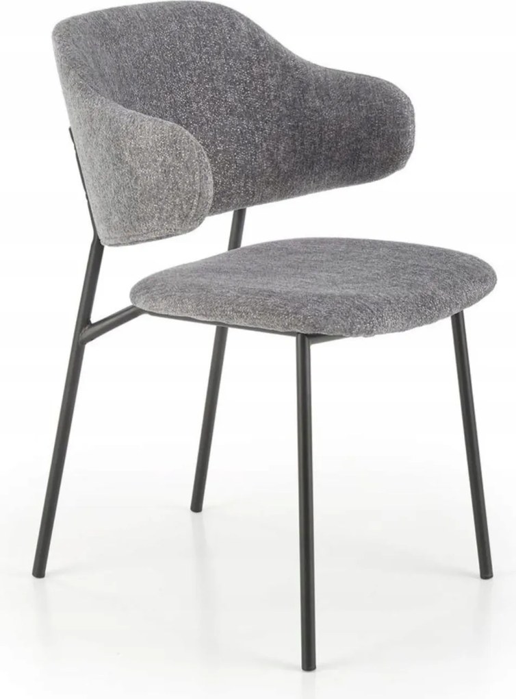 Kárpitozott étkező szék konyha nappali szürke karfával K497