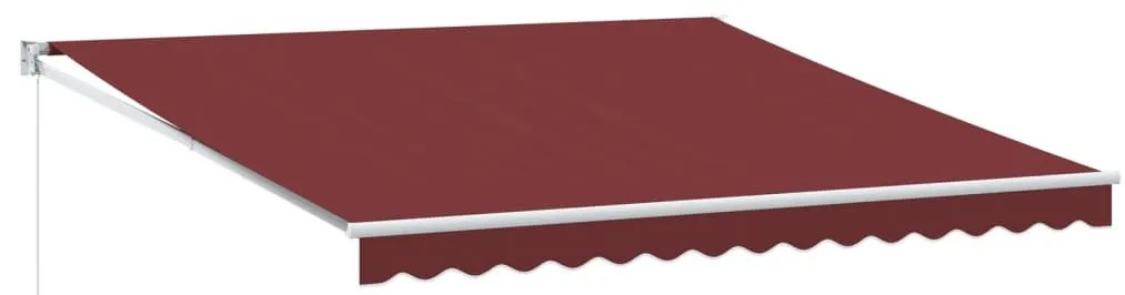 burgundi vörös kézzel kihúzható napellenző 400 x 300 cm