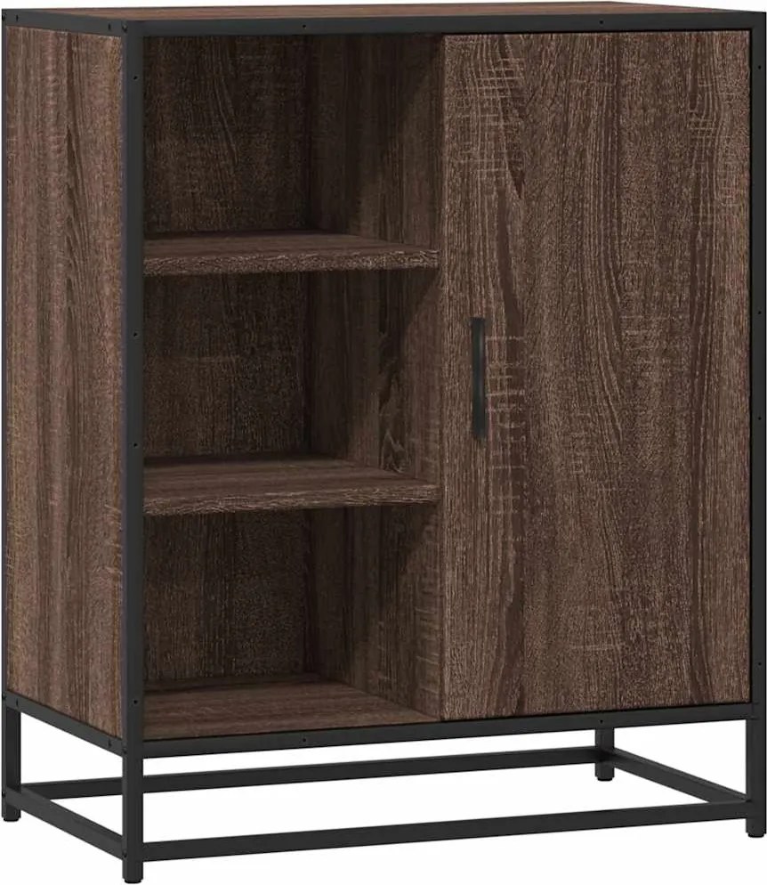 vidaXL barna tölgy színű szerelt fa tálalószekrény 62x35x76 cm