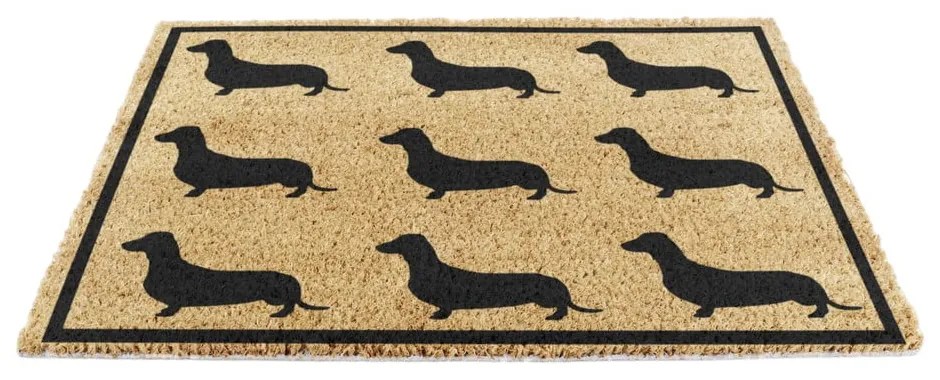 Kókuszrost lábtörlő 40x60 cm Dachshund – Artsy Doormats