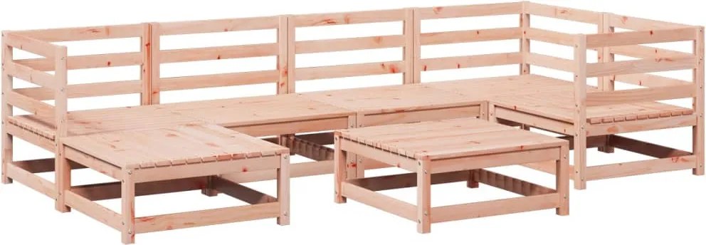 vidaXL 7 részes tömör duglászfenyő kerti kanapészett