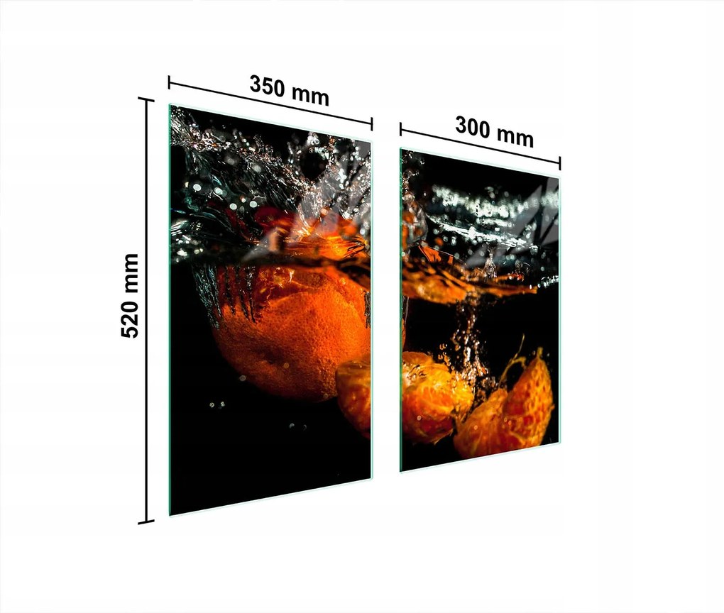 Üveg Konyhai Védőlap 65x52 Gyümölcs