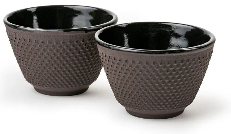 Borvörös öntöttvas csésze szett 2 db-os 100 ml Xilin – Bredemeijer