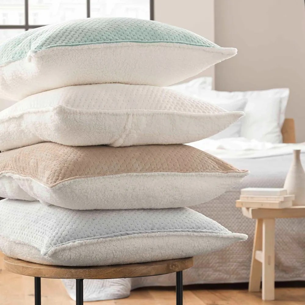 Zöld sherpa steppelt ágytakaró és párnahuzat szett 240x220 cm Mylene – douceur d'intérieur