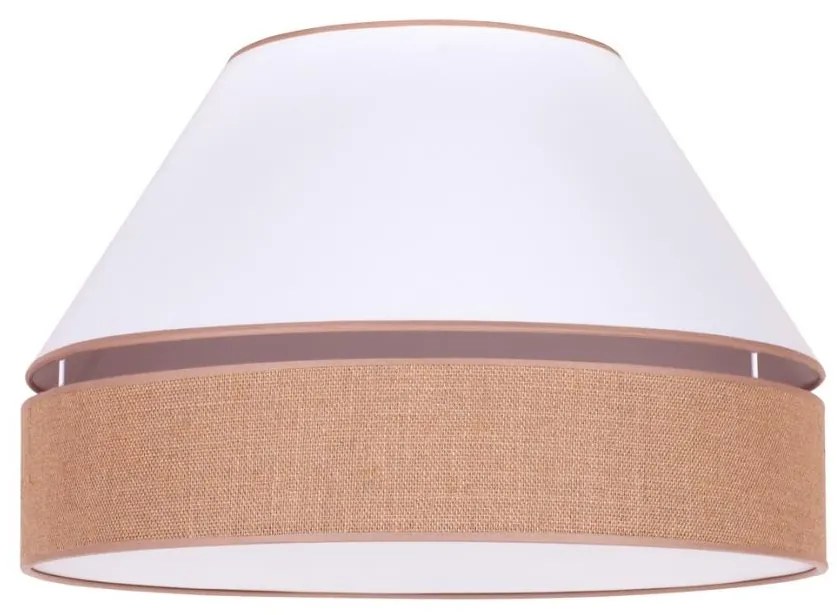 Duolla - Mennyezeti lámpa AVIGNON 1xE27/15W/230V á. 50 cm fehér/barna 601979