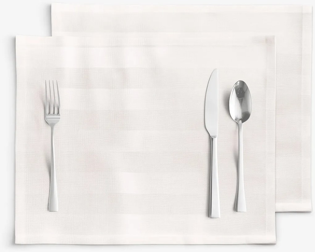 Goldea ünnepi damaszt reggeliző alátét - krémszínű csíkos - 2db 30 x 40 cm