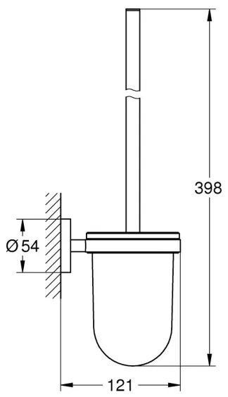 GROHE 41185000 - WC-tisztítókészlet, fényes króm