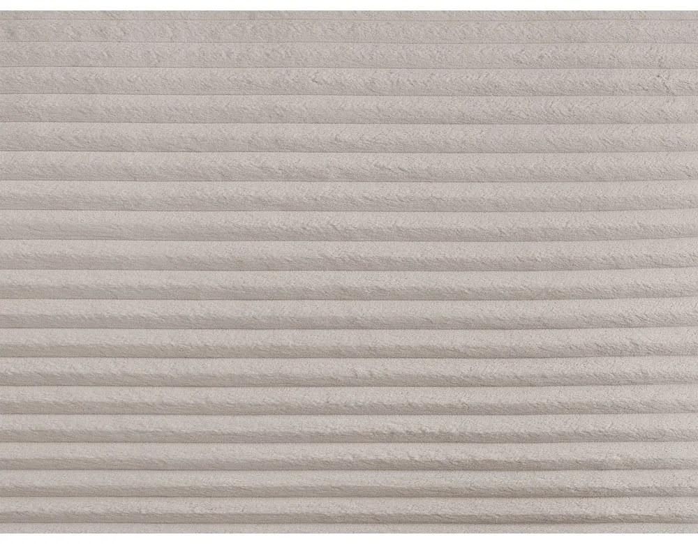 Világosszürke-bézs kordbársony kinyitható-tárolóhelyes sarokkanapé (jobb oldali-U alakú) Lucien – Bobochic Paris