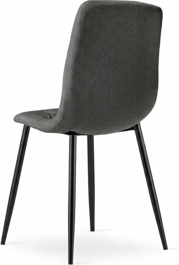 Sötétszürke LIBRA STONE GREY szék fekete lábakkal