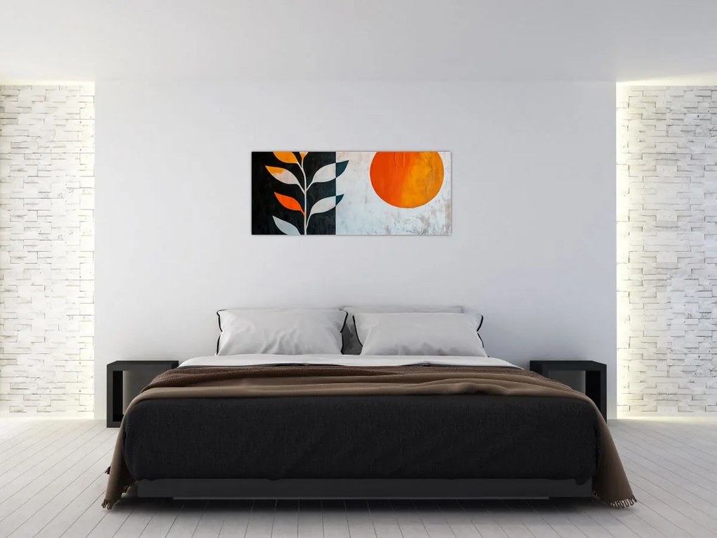 Kép - Növény és nap absztrakciója (120x50 cm)
