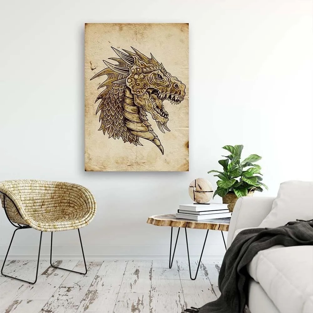 Gario Vászonkép Sárkányfej - Pau Fernandez Méret: 40 x 60 cm