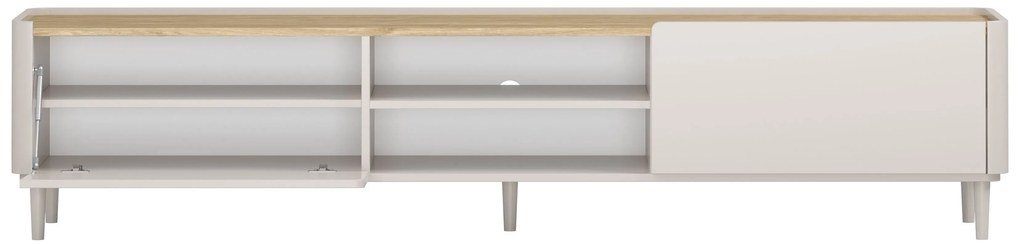 Elivo lábas TV szekrény 220 cm - kasmír / olajozott tölgy