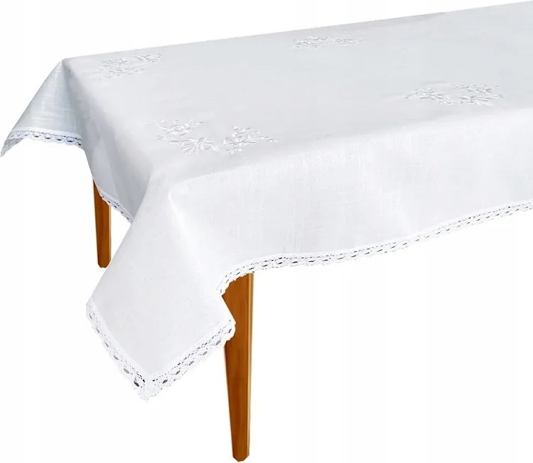 Abrosz hímzett csipkével fehér 052 130x160