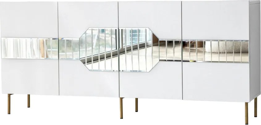 Milan komód, fehér-arany, 180 cm – TR552NOS1804