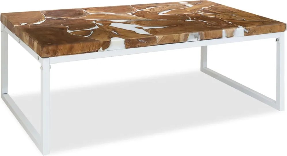 vidaXL gyantázott tíkfa dohányzóasztal 110 x 60 x 40 cm