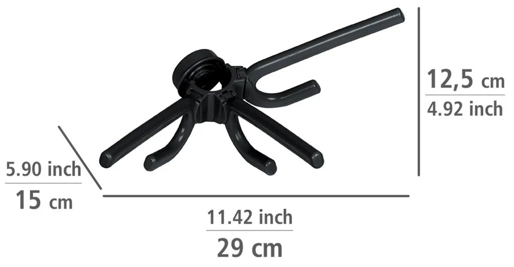 Wenko 2 db Herkules háromkaros akasztó szett,fekete