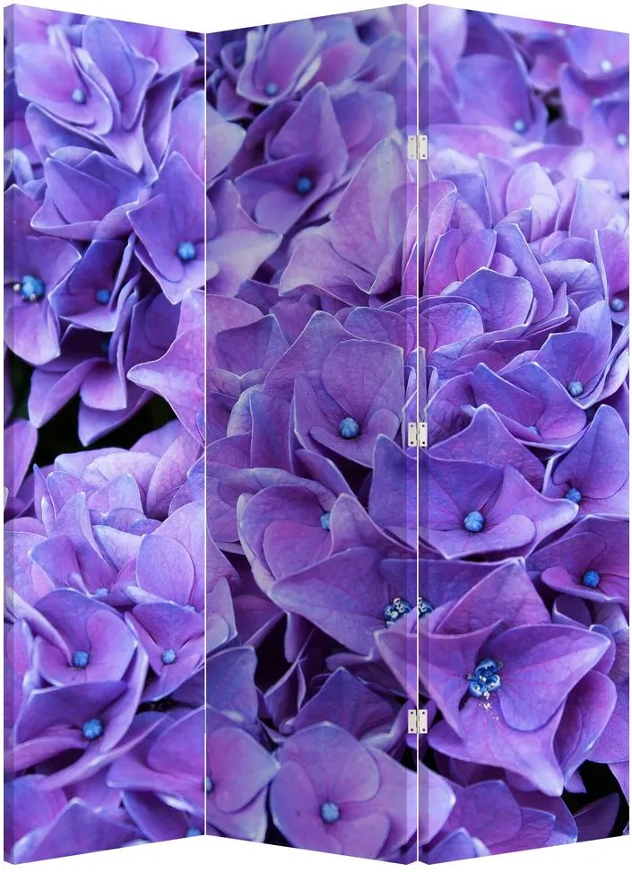 Paraván - Lila virágok (126x170 cm)