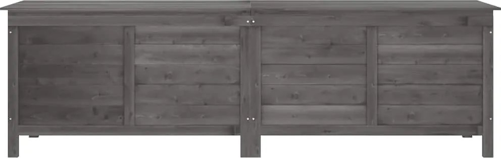 vidaXL antracit tömör fenyőfa kerti tárolóláda 198,5 x 50 x 56,5 cm
