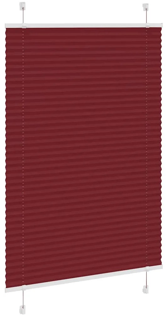 pliszírozott redőny Bordeaux piros 100x100 cm szövetszélesség