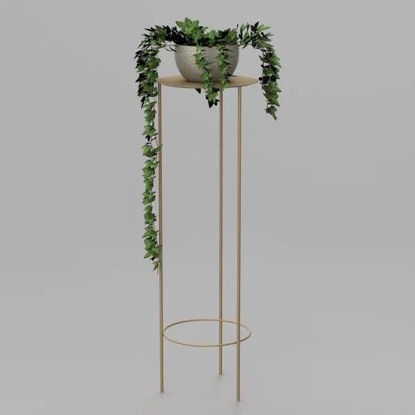 Virágállvány 100x32 cm arany színben