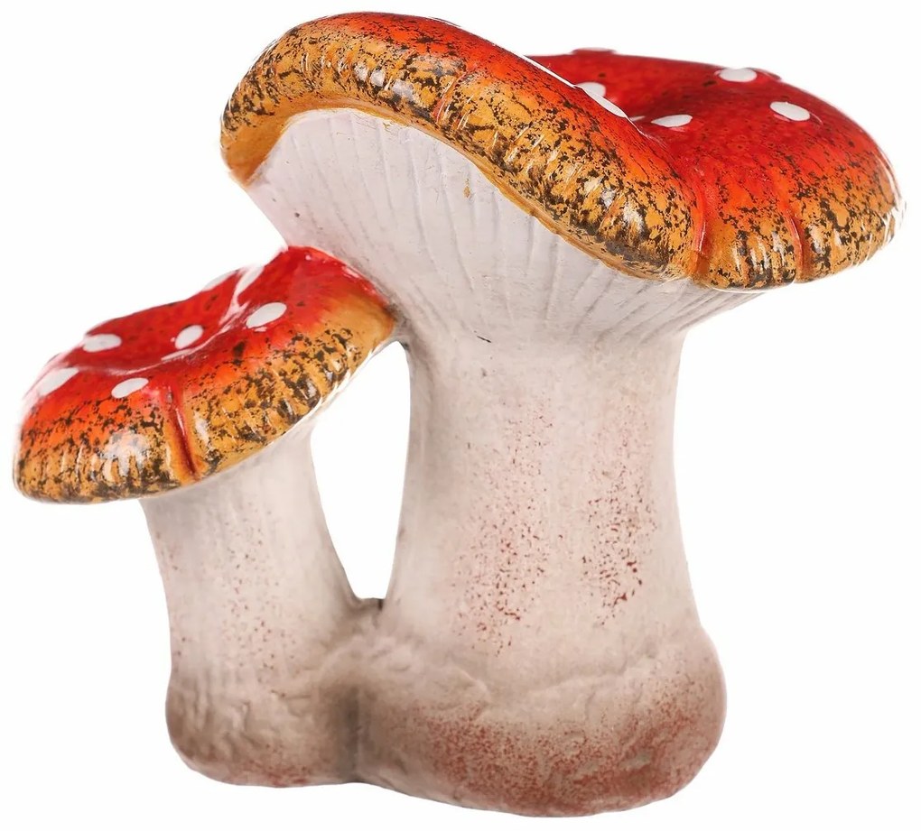 Toadstool piros pár mérete. M, kerámia, 12 x 15 x15 cm