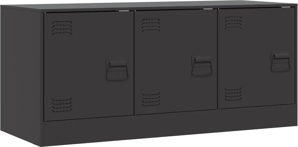 vidaXL fekete acél TV-szekrény 99 x 39 x 44 cm