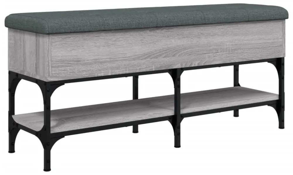 szürke sonoma színű szerelt fa cipőpolc 102 x 32x 45 cm