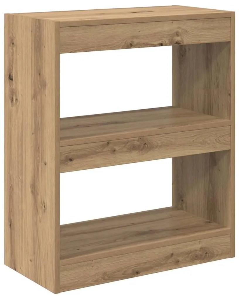 Könyvespolc kézműves tölgy 60 x 30 x 72 cm Faanyag