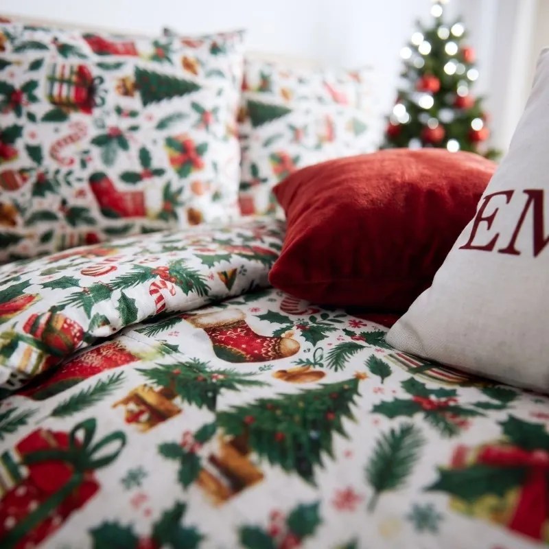 Karácsonyi ágyneműhuzat Holly Jolly EMI, A standard egyszemélyes ágy szett tartalma: 1x 140x200 + 1x 70x90