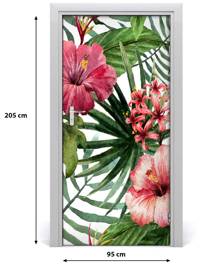 Poszter tapéta ajtóra Hawaii mintás 75x205 cm