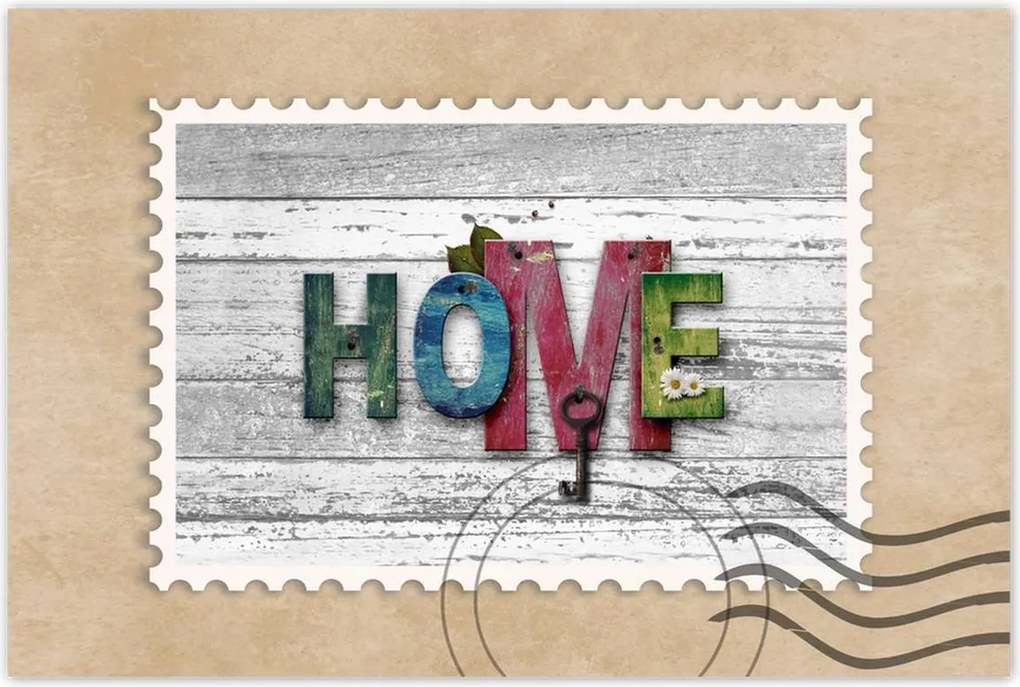 Poszterek 90x60 Otthon Házikó Felirat