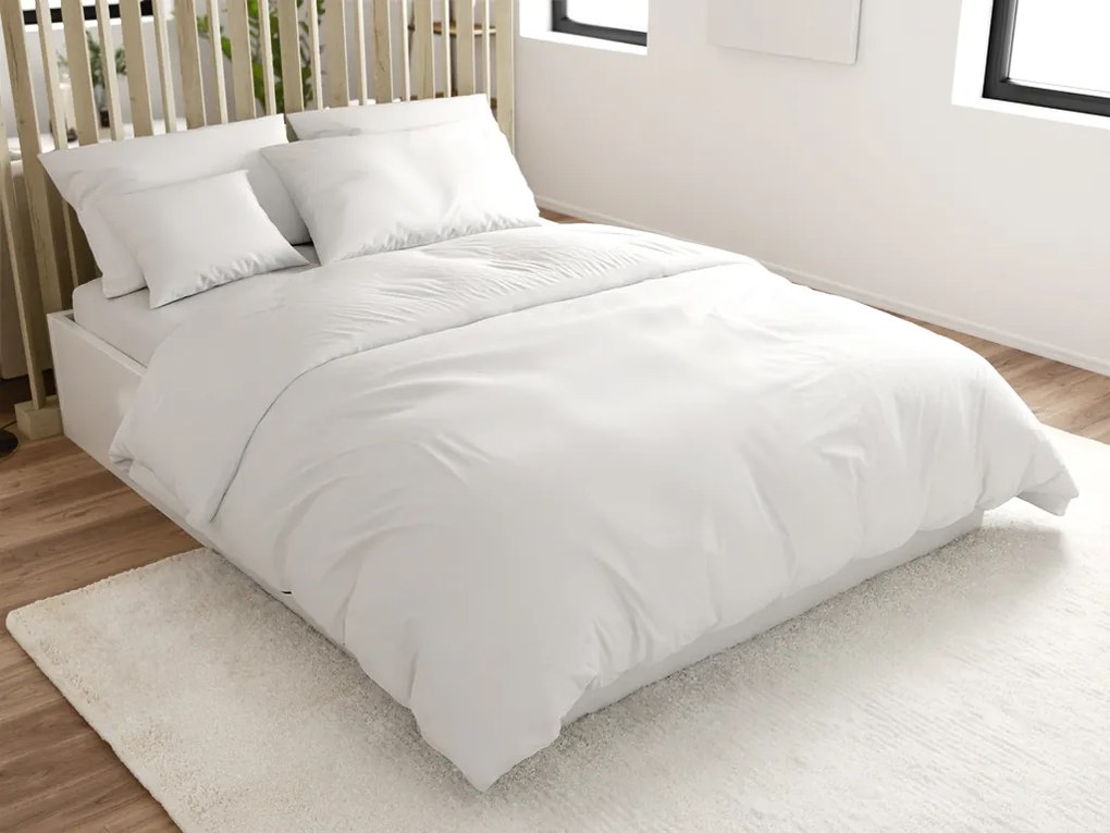 LUX fehér Bújtatós pamut ágyneműhuzat Ágyneműhuzat mérete: 70 x 90 cm | 140 x 220 cm