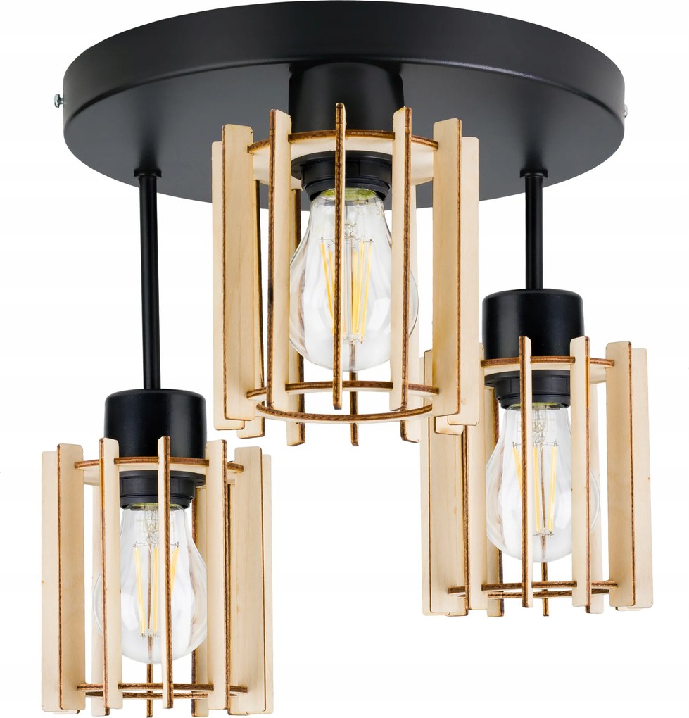 Függő Lámpa plafon mennyezeti csillár Loft Fa