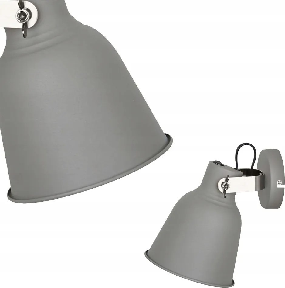 Szürke Vidal fali lámpa retro stílusban