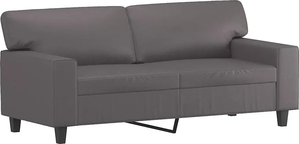 vidaXL 2 személyes szürke műbőr kanapé 140 cm