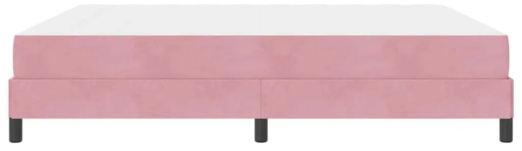 Boxspring ágy matraccal Rózsaszín 180 x 200 cm Bársony