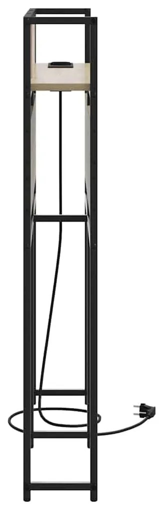 Tároló fejtámla polcokkal tárolóval sonoma tölgy 100 cm Faanyag