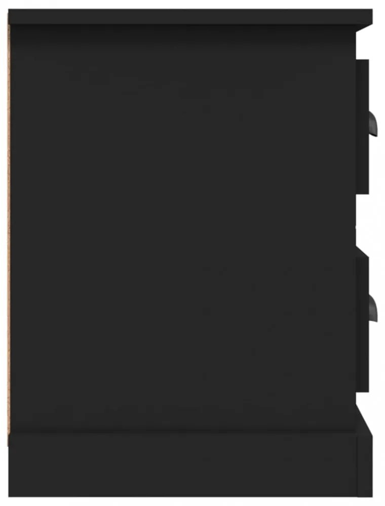 fekete szerelt fa TV-szekrény 102 x 35,5 x 47,5 cm