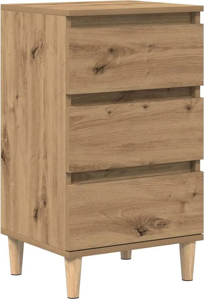 vidaXL Éjjeliszekrény fiókkal Artisan tölgy 40 x 35 x 70 cm Faanyag