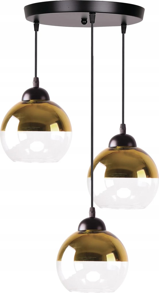 Függőlámpa Túlnyúló Contessa Candellux Fekete Arany E27 33-21281