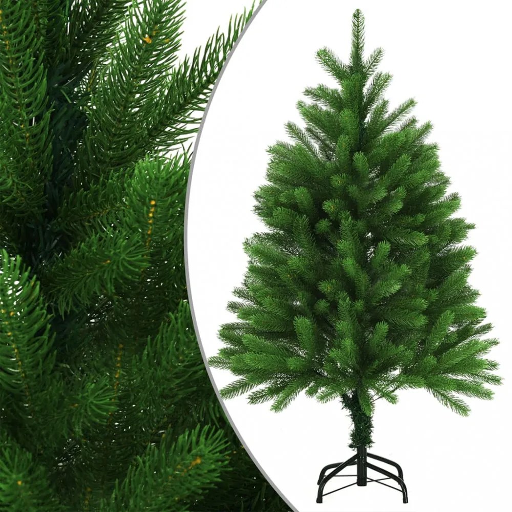 zöld megvilágított műkarácsonyfa gömb szettel 120 cm