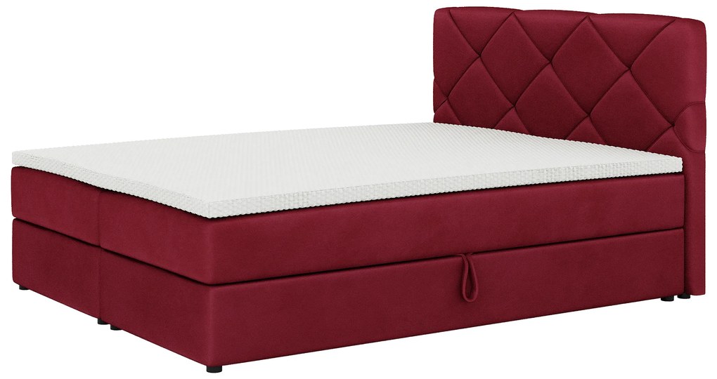 Franciaágy Boxspring 180x200 cm Karum (ágyráccsal és matraccal) (rózsaszín). 1007791