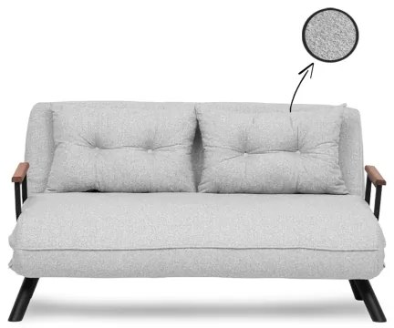 Kétszemélyes kihúzható kanapé QIRA szürke