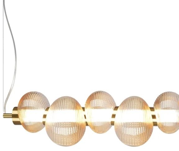 BOLLA LED/32W/230V kábeles csillár arany/füstös bézs