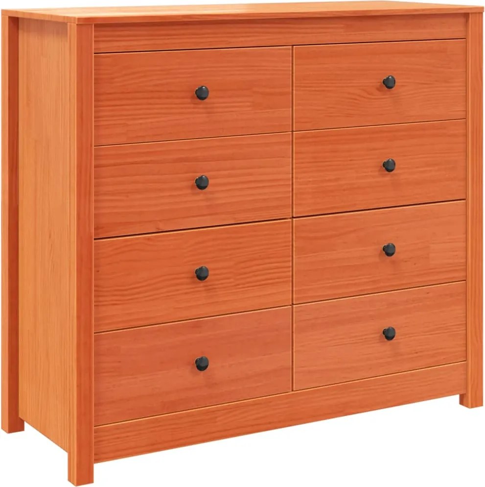 vidaXL viaszbarna tömör fenyőfa kisszekrény 100 x 40 x 90 cm
