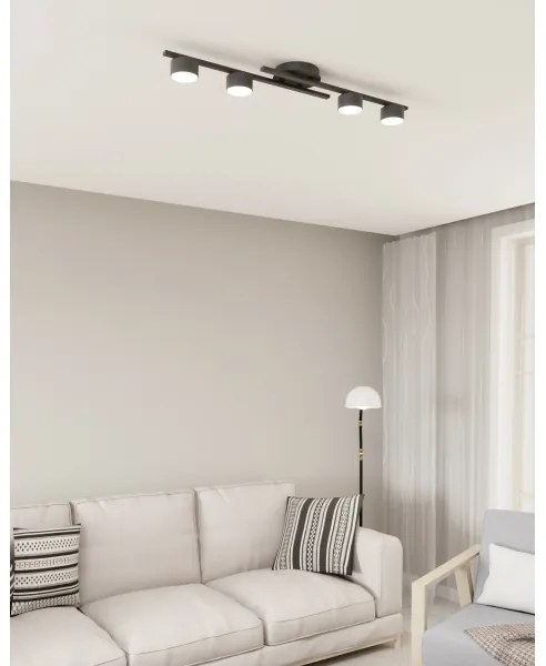 Mennyezeti lámpa FRAGMENT 4xGX53/12W/230V fekete