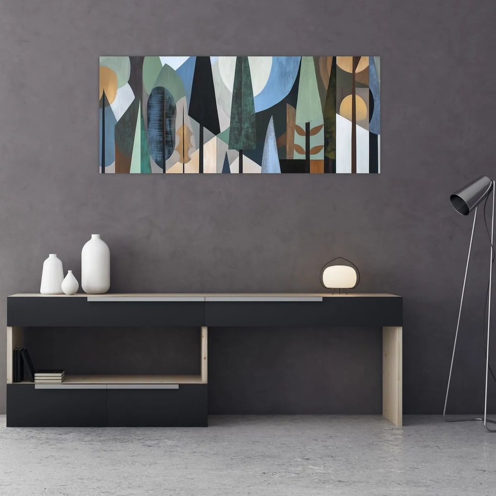 Kép - Természetes geometriai absztrakció II. (120x50 cm)