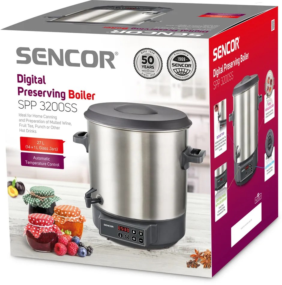 Sencor SPP 3200SS nyomástartó edény, rozsdamentesacél