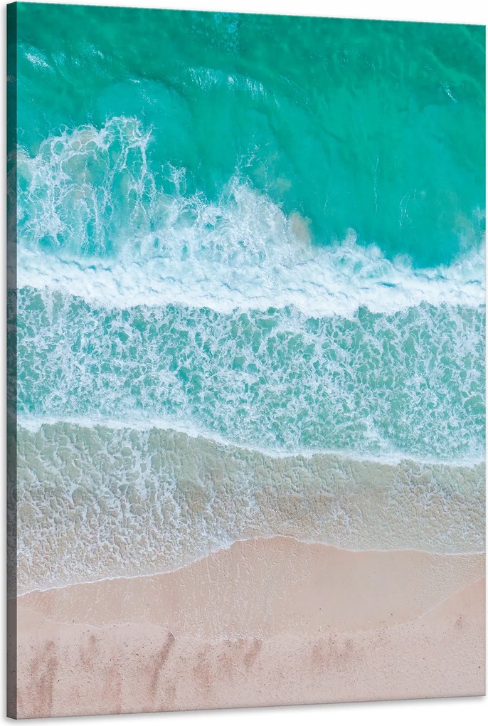 Vászonkép Tenger Hullámok Víz Tengerpart 60x90 cm Ajándéknak is tökéletes