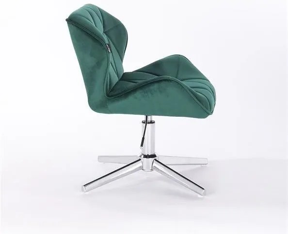 HR111CROSS Sötétzöld modern velúr szék